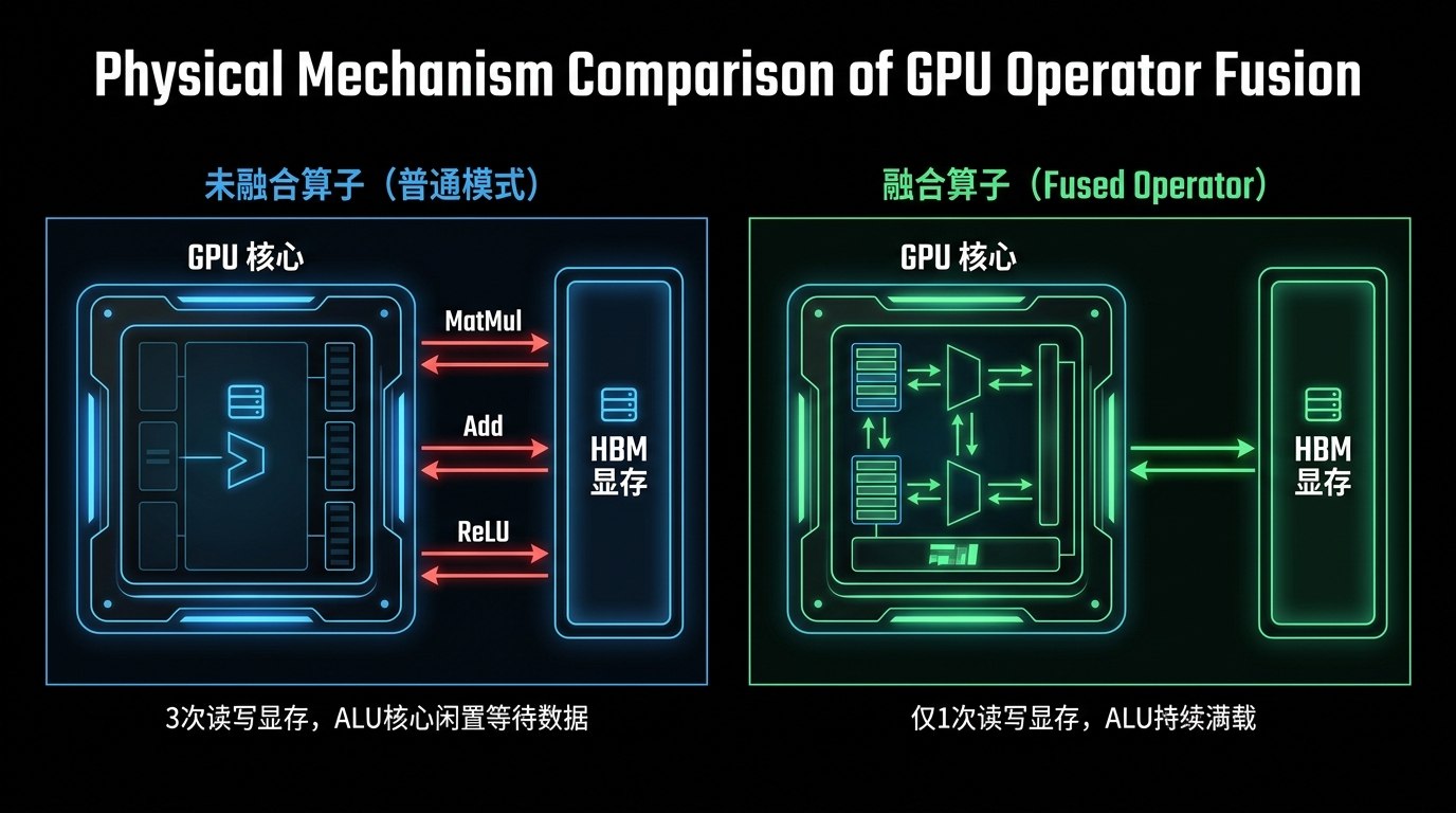GPU算子融合的物理机制对比